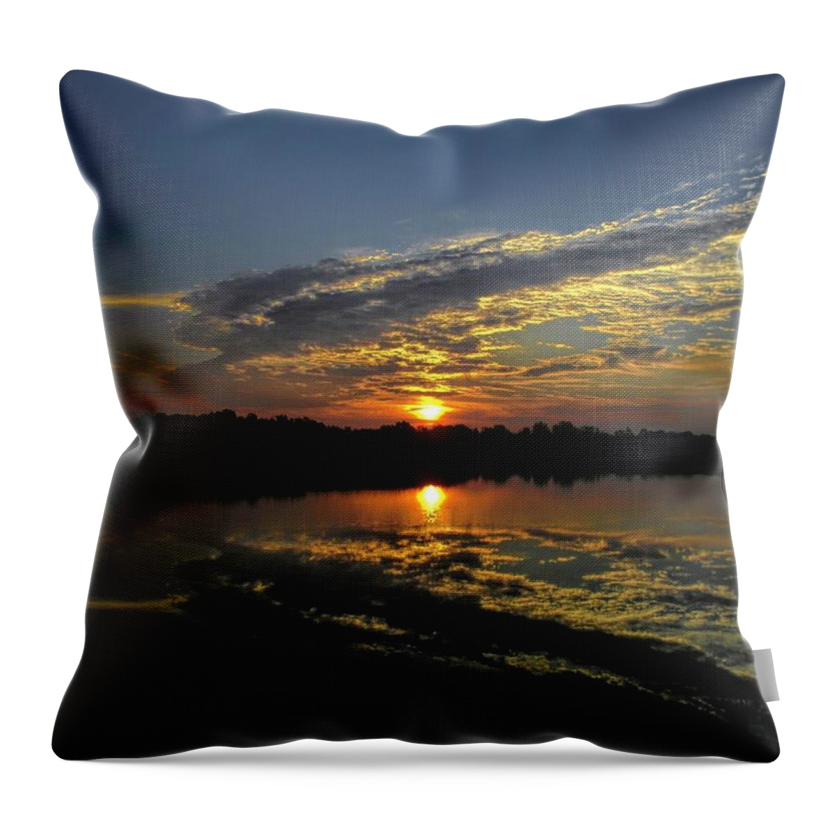  Throw Pillow featuring the photograph Reflections of the Passing Day by Jack Wilson