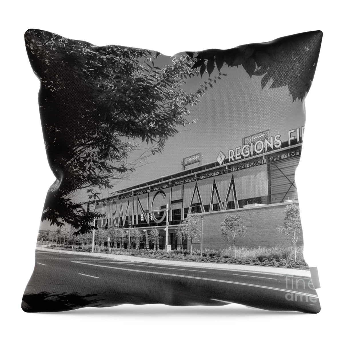 Regions Field Throw Pillow featuring the photograph Regions Field Home of the Barons by Ken Johnson