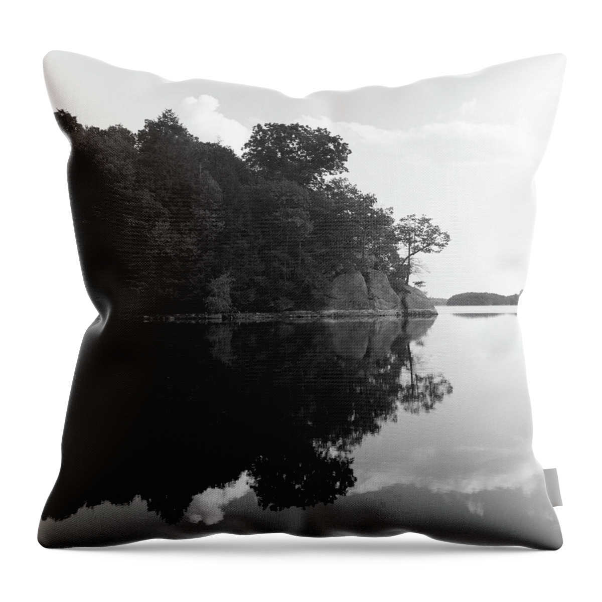 Reservoir Throw Pillow featuring the photograph Reservoir Reflection by Adam Garelick