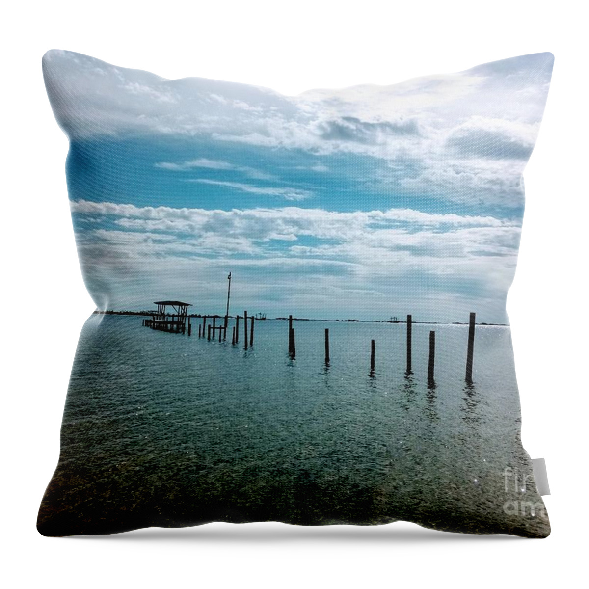 Beach Resorts Sound Ocean Water Sea Throw Pillow featuring the photograph Rest by James and Donna Daugherty