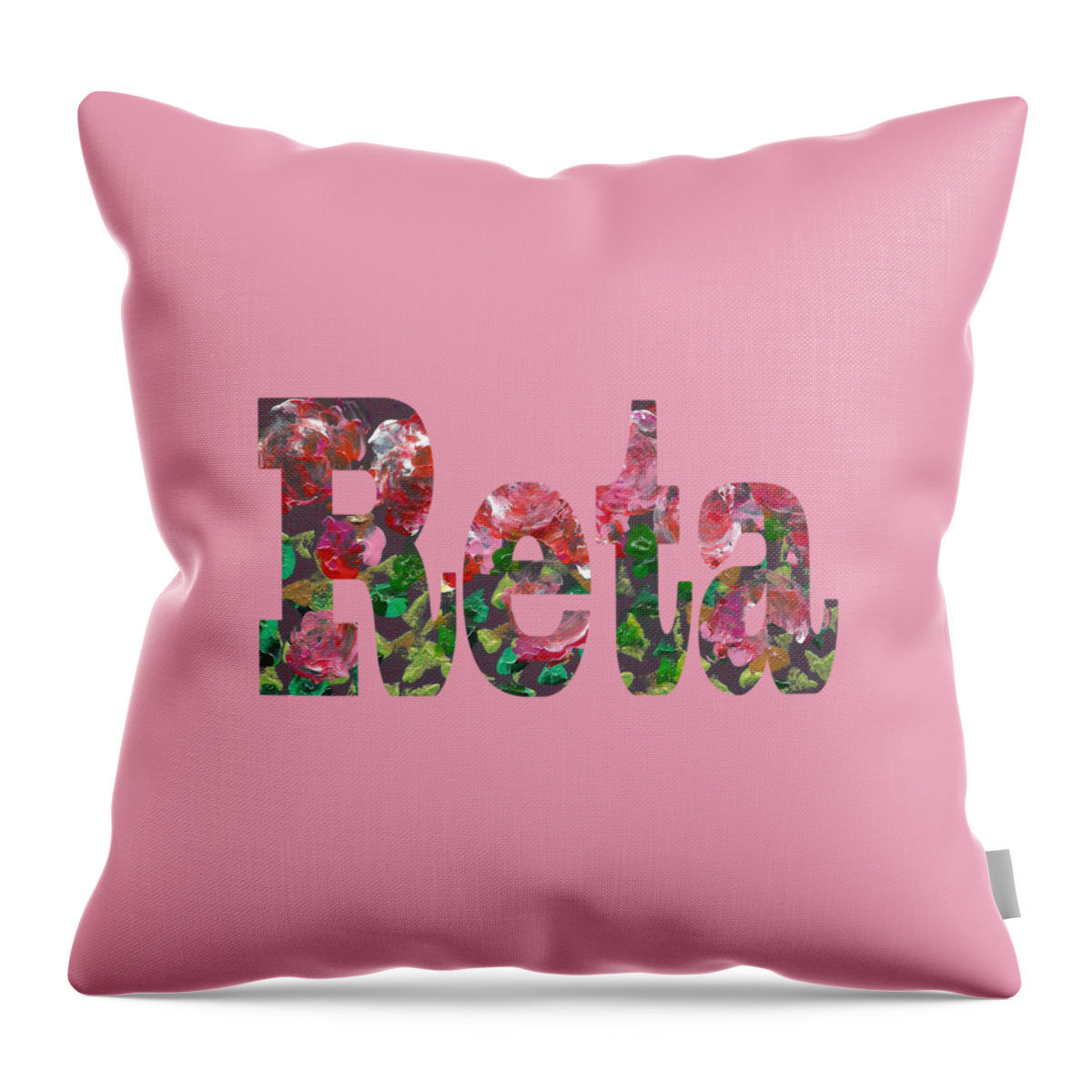 Reta Throw Pillow featuring the digital art Reta by Corinne Carroll