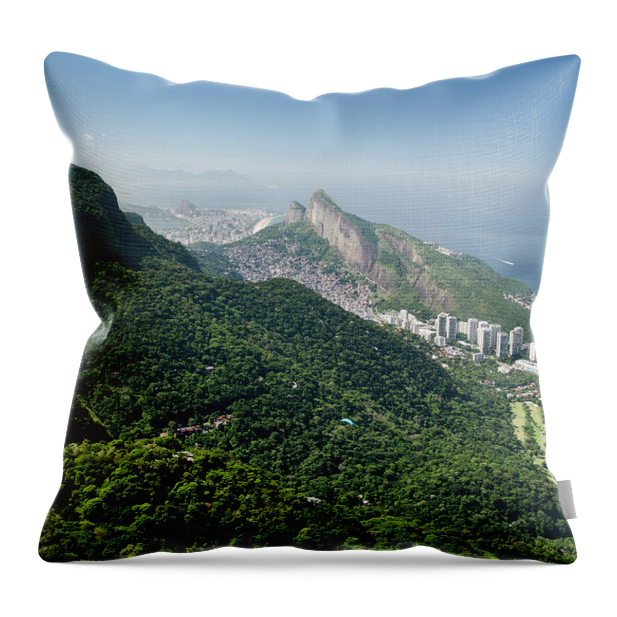 Scenics Throw Pillow featuring the photograph Rio De Janeiro View by Eduleite