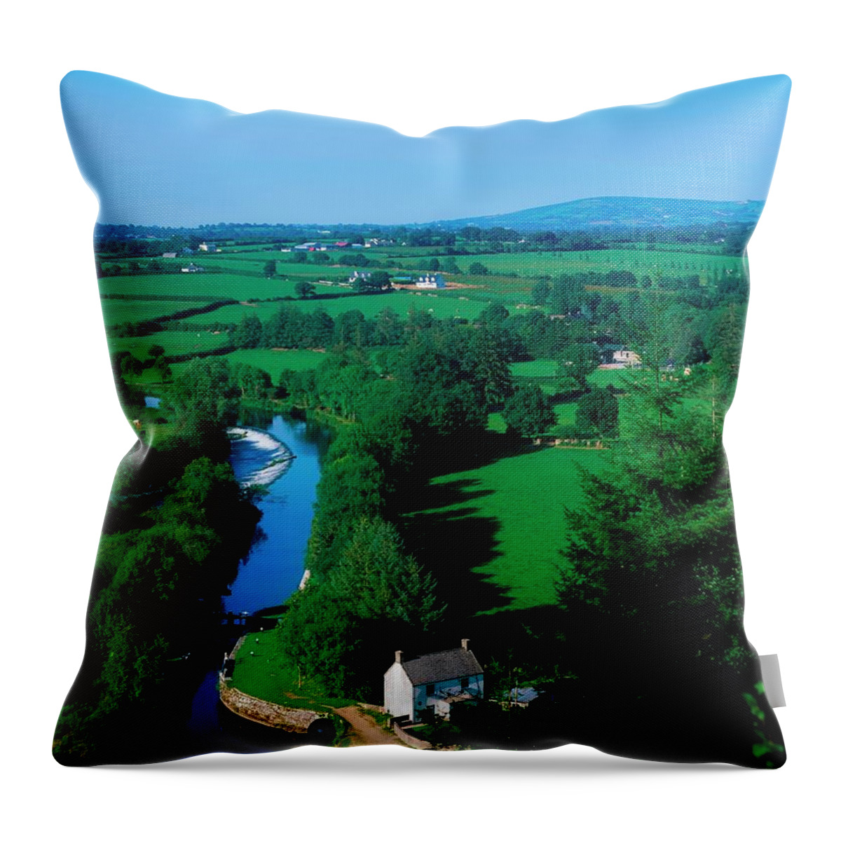 Scenics Throw Pillow featuring the photograph River Barrow Near Graiguenamanagh, Co by Design Pics/the Irish Image Collection