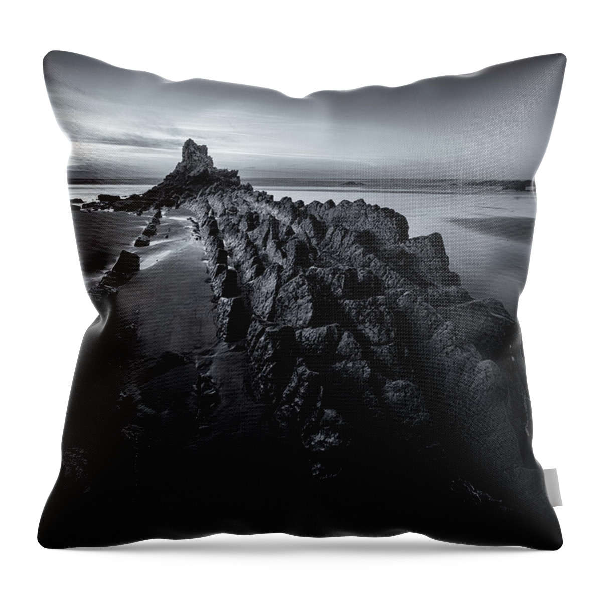 Clouds Throw Pillow featuring the photograph Rock tails by Dominique Dubied