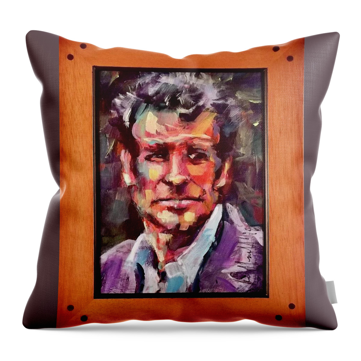 Painting Throw Pillow featuring the painting Rockford by Les Leffingwell