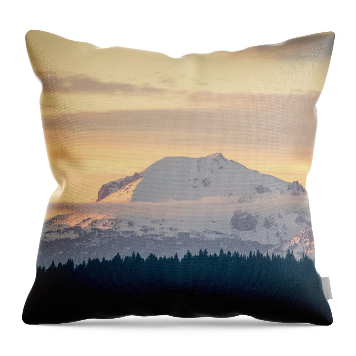 Lassen Peak Throw Pillow featuring the photograph Rocky cathedrals that reach to the Sky by Jan Davies