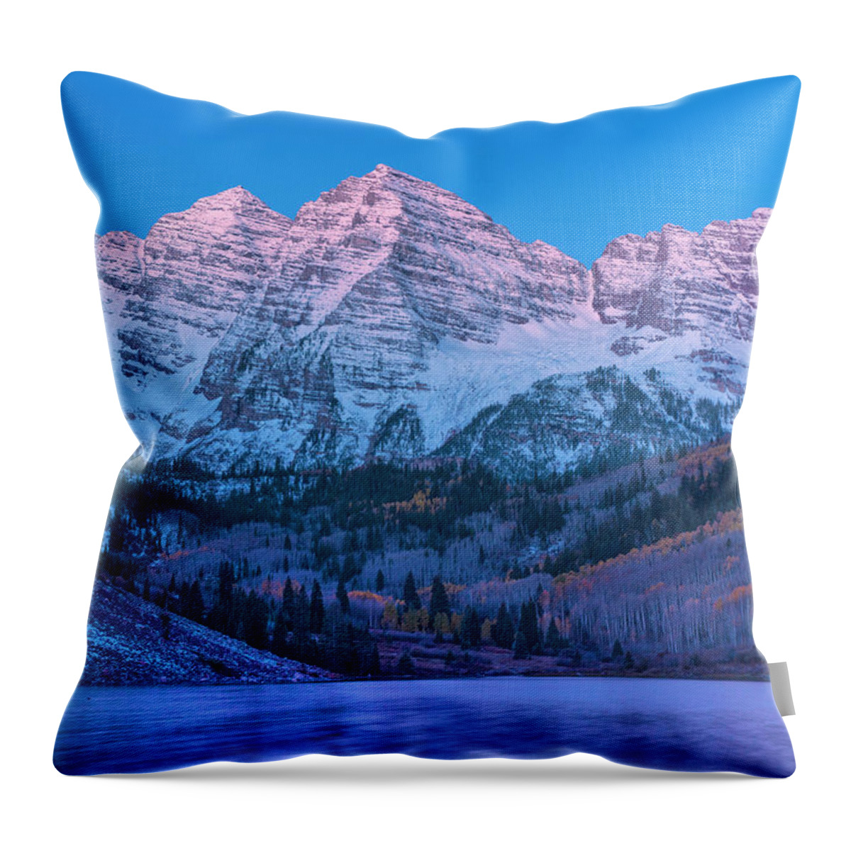 Estock Throw Pillow featuring the digital art Rocky Mountains, Colorado by Heeb Photos