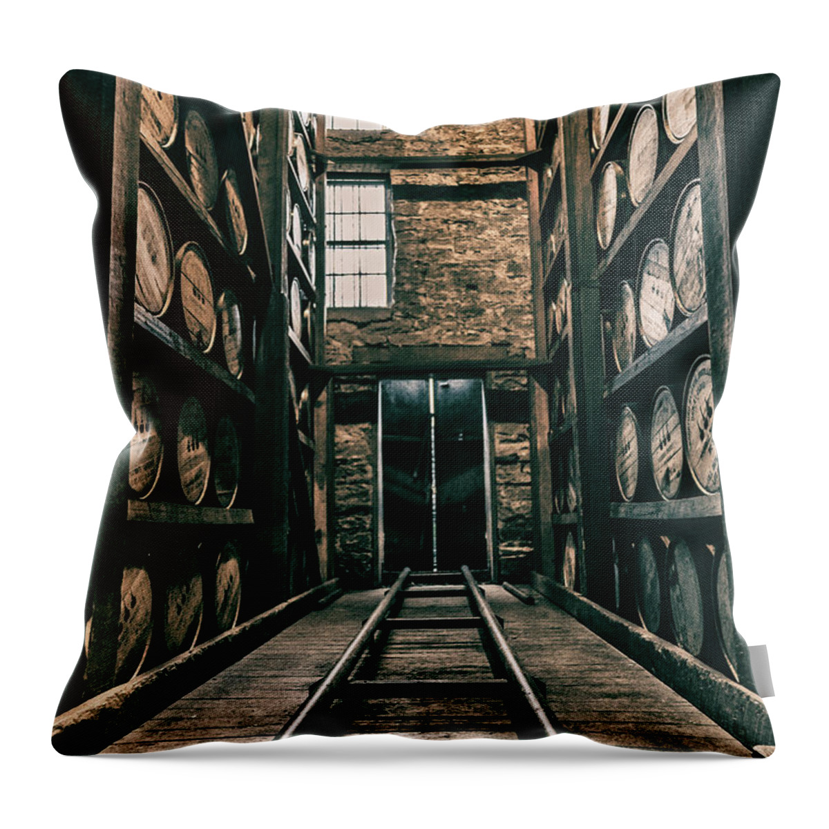  Throw Pillow featuring the photograph Rolling Barrel by Joseph Caban