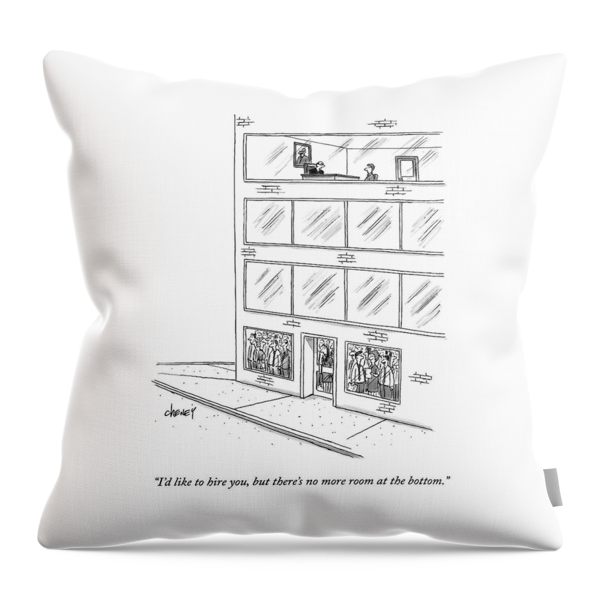 Room At The Bottom Throw Pillow