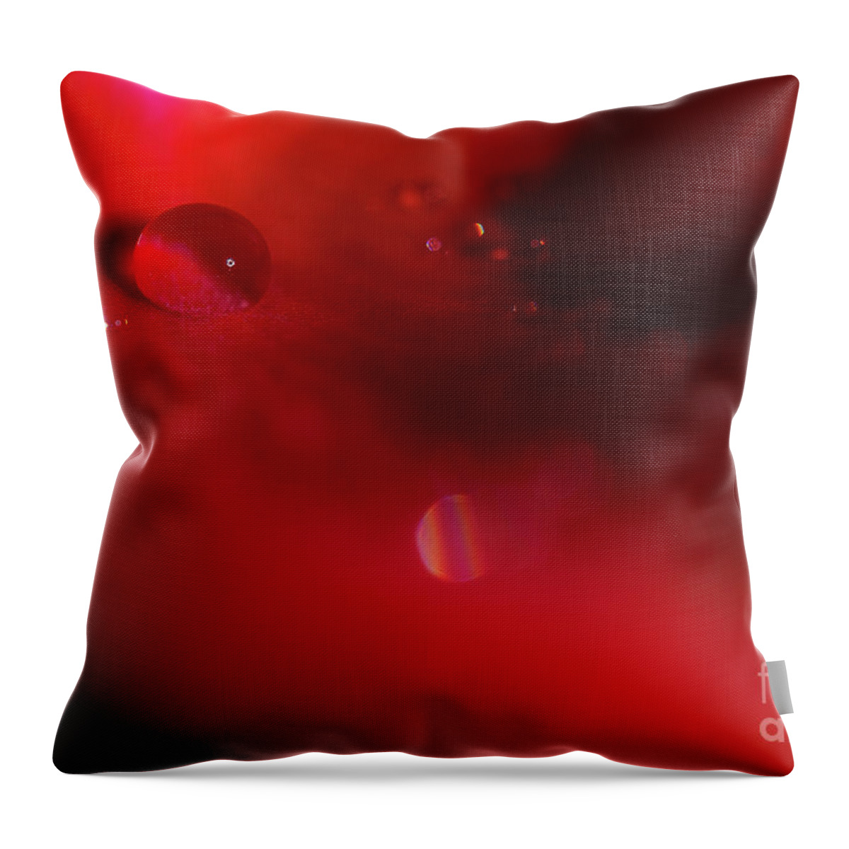 Rose Throw Pillow featuring the photograph Rose Petal Droplet 2 by Mike Eingle