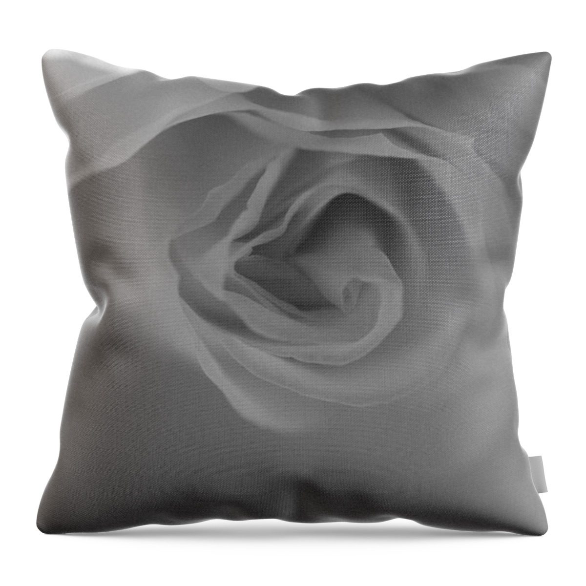 Rose Throw Pillow featuring the photograph Rose - Poetic in Black and White by Marianna Mills