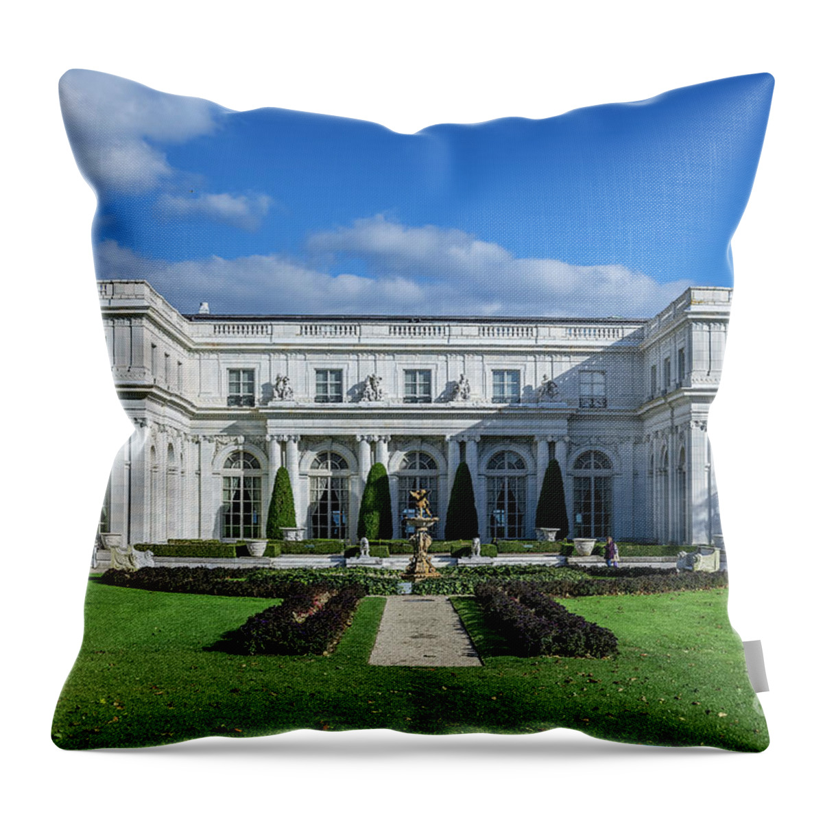 America Throw Pillow featuring the photograph Rosecliff Mansion by John Greim