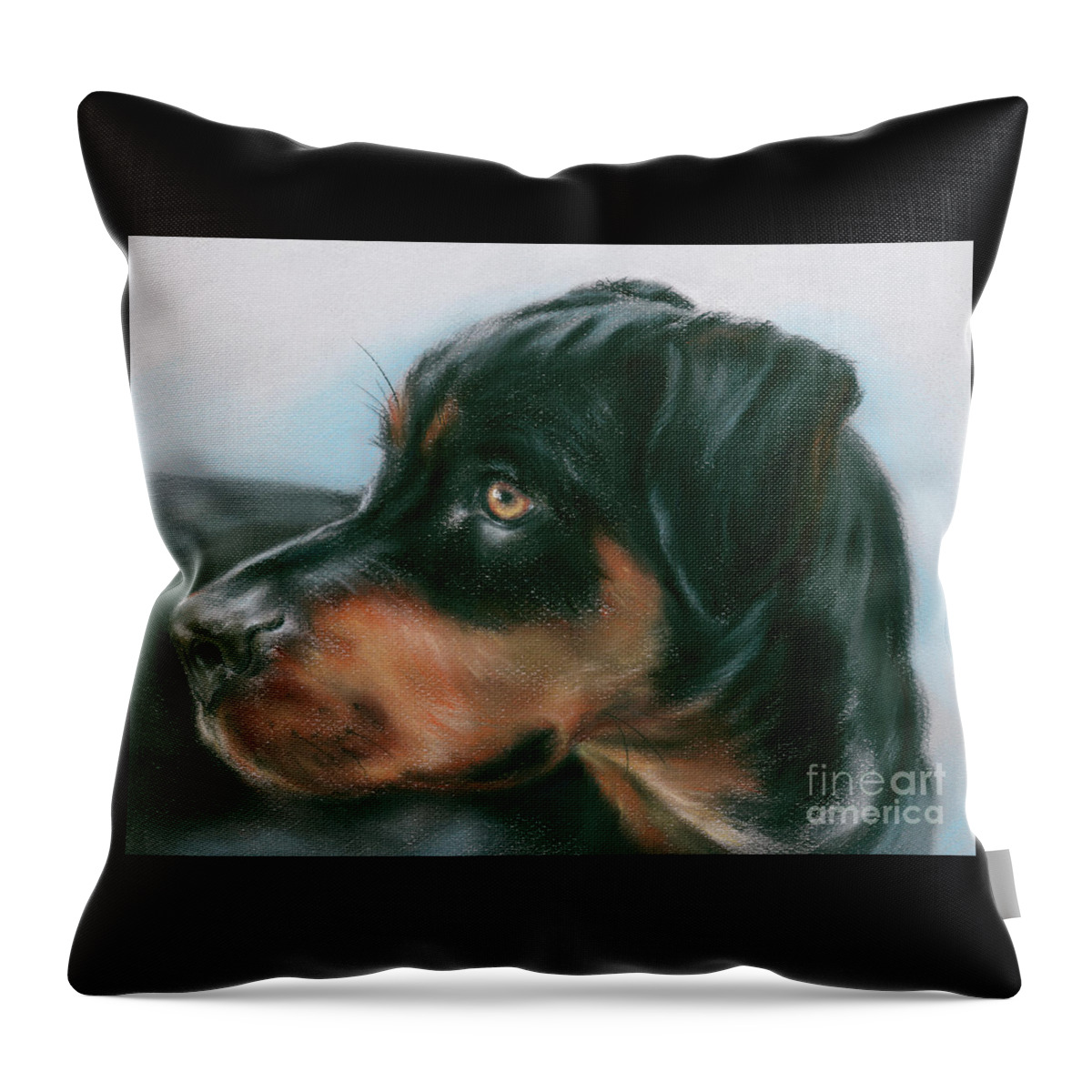 Dog Throw Pillow featuring the painting Rosie by MM Anderson