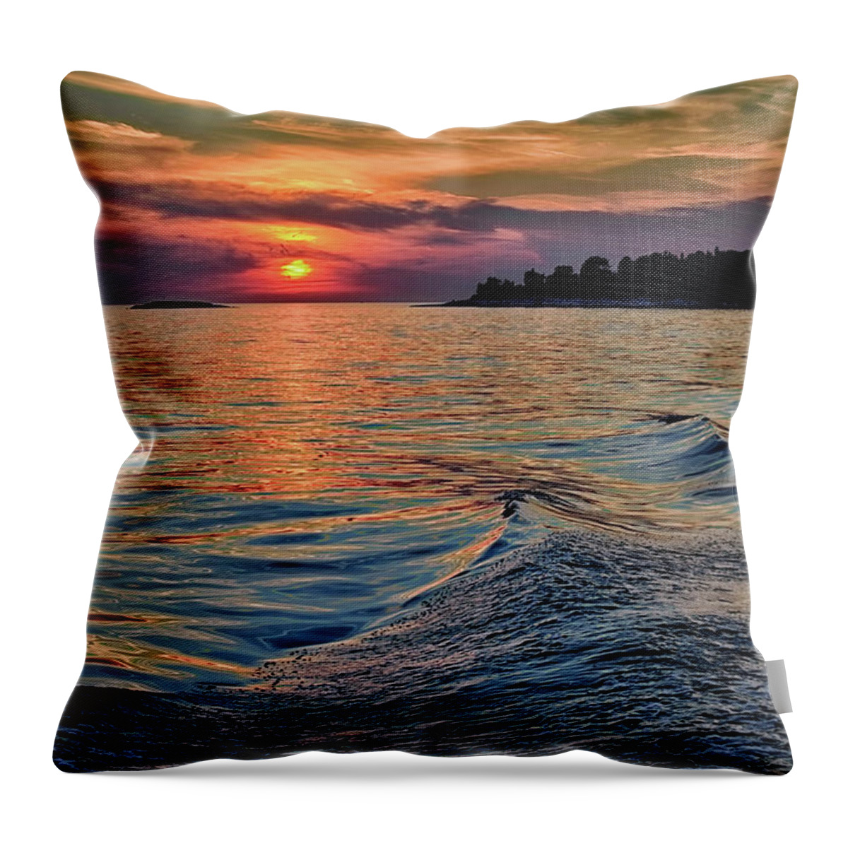 Top Artist Throw Pillow featuring the photograph Rovinj Sunset by Norman Gabitzsch