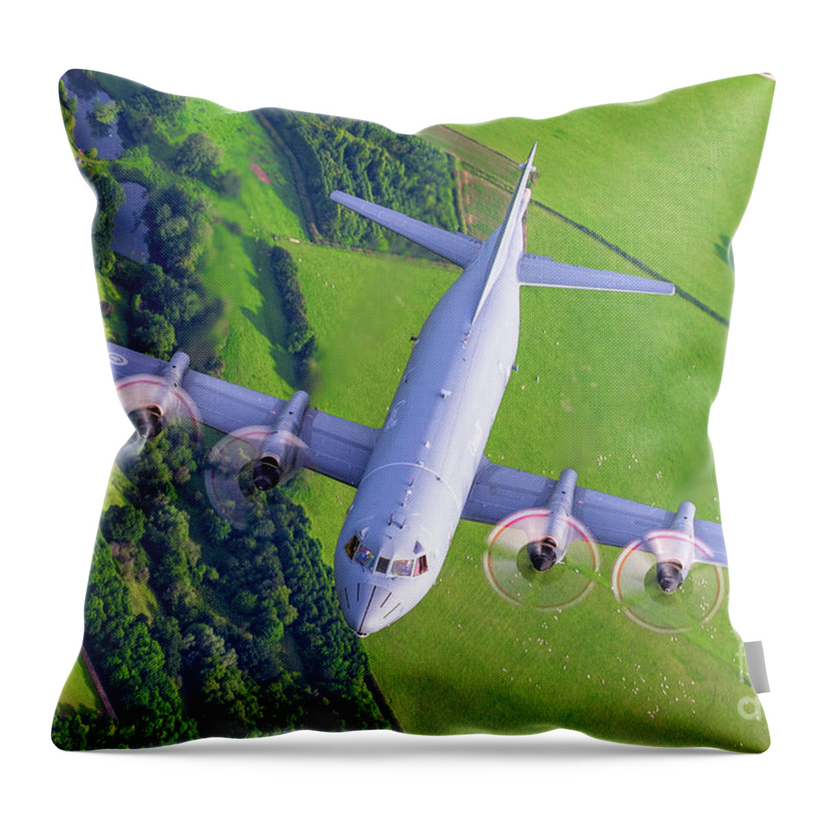 Lockheed Throw Pillow featuring the photograph Royal Canadian Air Force Lockheed CP-140 Aurora b7 by Nir Ben-Yosef