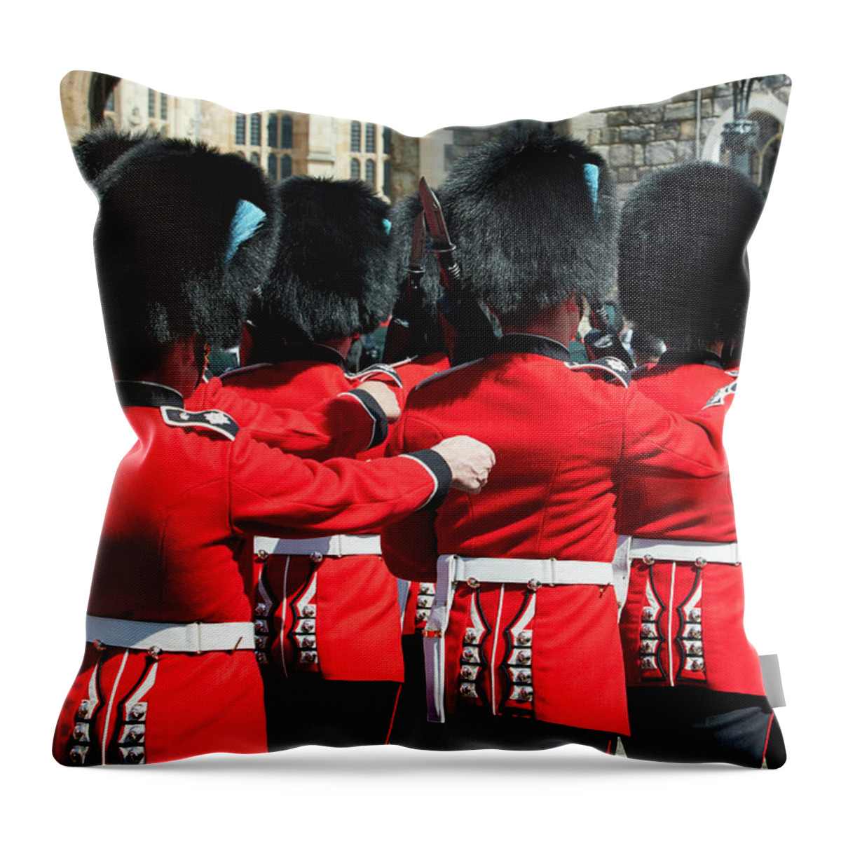 Estock Throw Pillow featuring the digital art Royal Guards by Richard Taylor
