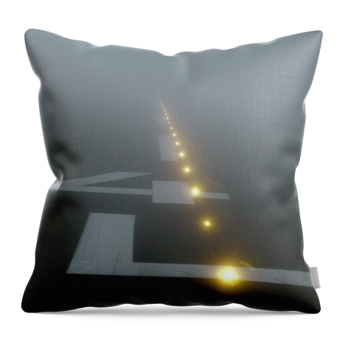 Dawn Throw Pillow featuring the photograph Runway 4l by Roger Kisby