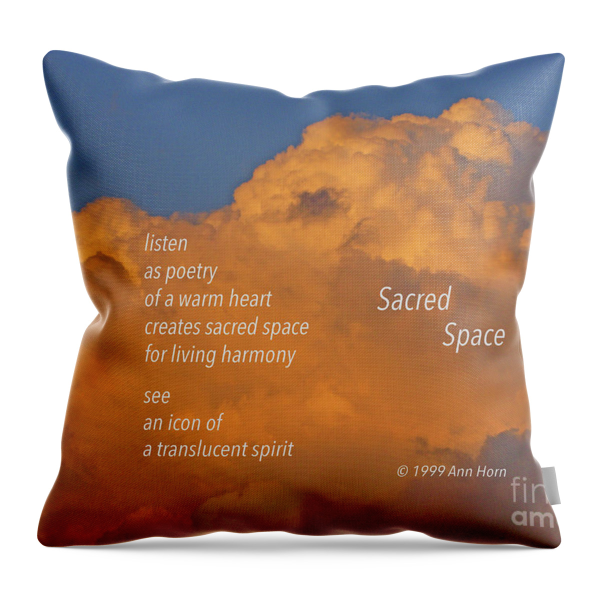 Cloud Throw Pillow featuring the photograph Sacred Space by Ann Horn