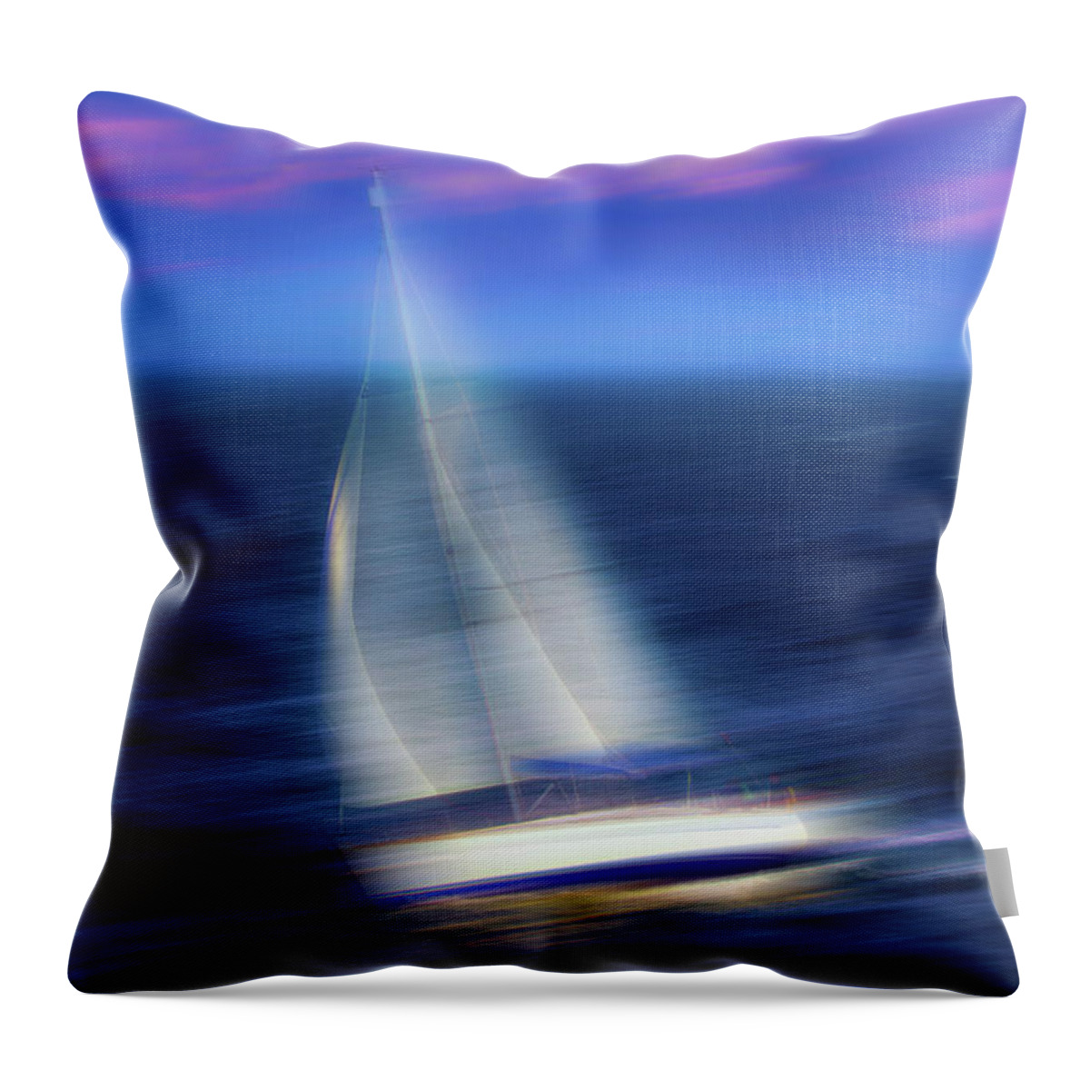 Sailing Throw Pillow featuring the photograph Sailing the Solent by Carl H Payne