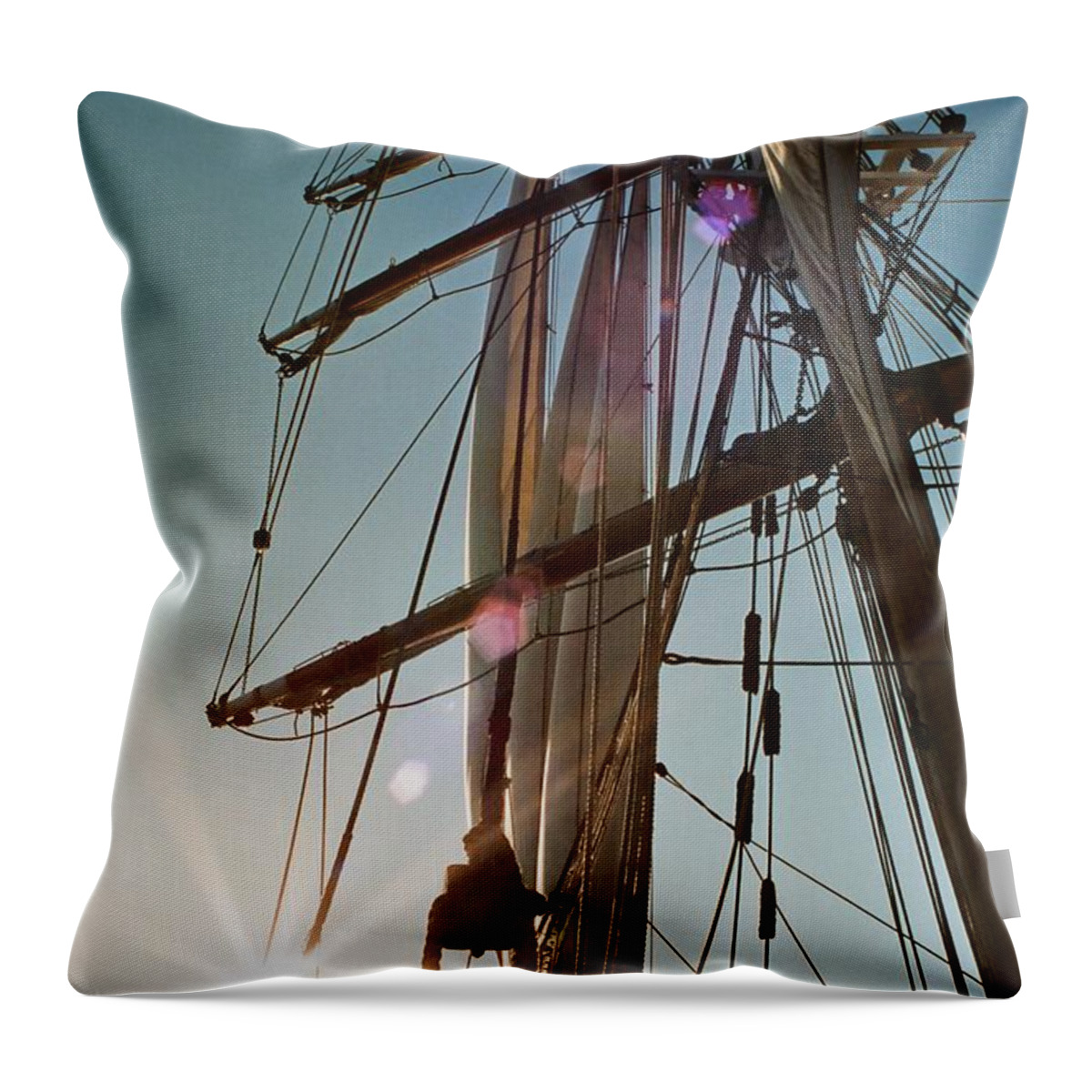 Sun Throw Pillow featuring the photograph Sailor's dawn by Fred Bailey