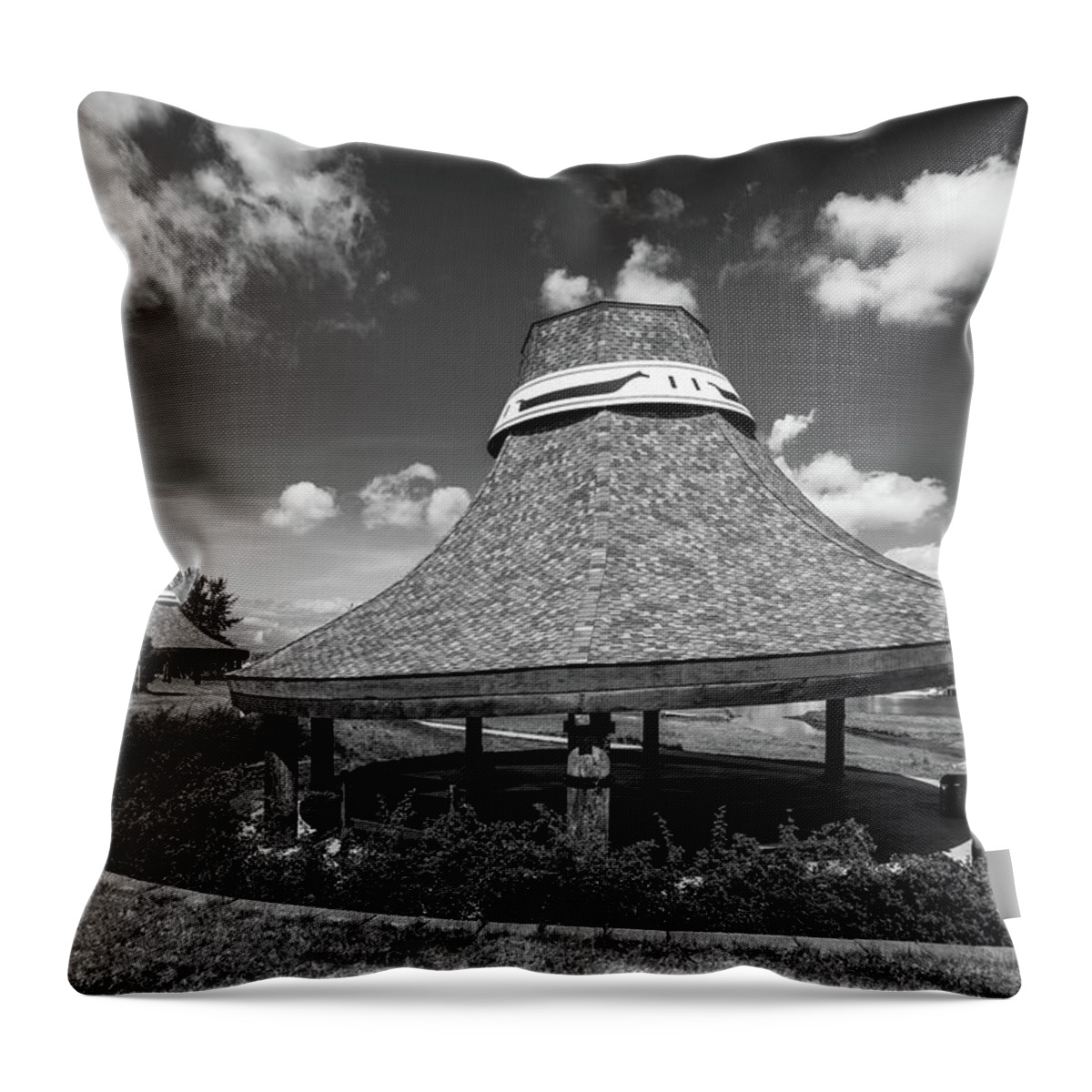 Salish Hat Throw Pillow featuring the photograph Salish hat 1 by Mike Penney