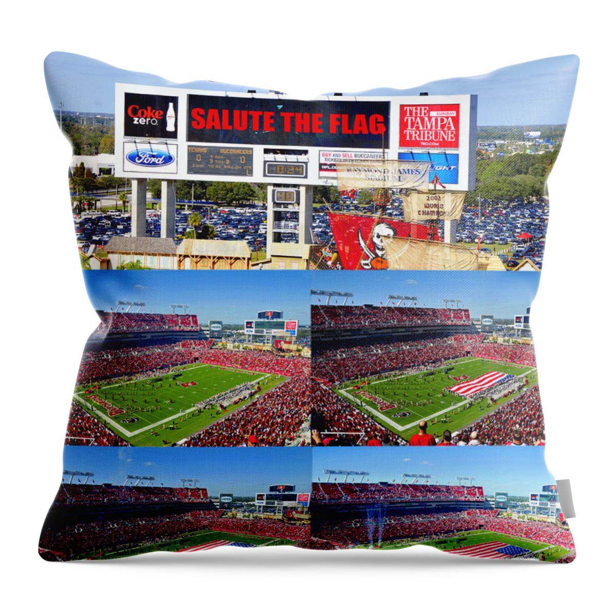 Salute The Flag Throw Pillow featuring the photograph Salute the Flag by David Lee Thompson