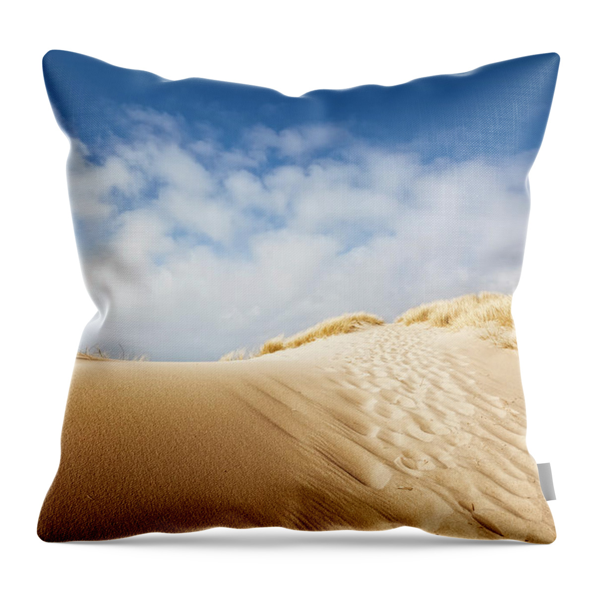 Scenics Throw Pillow featuring the photograph Sand Dune On The Coast Of Sylt by Cinoby