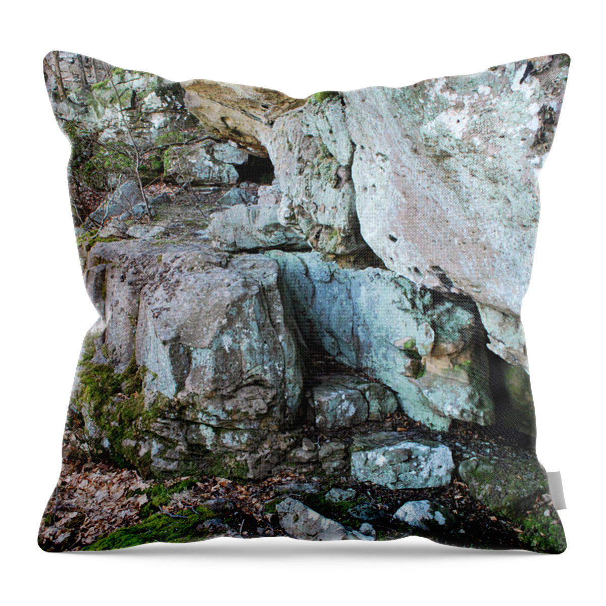 Chimney Top Mountain Throw Pillow featuring the photograph Sandstone Rock Formation by Phil Perkins