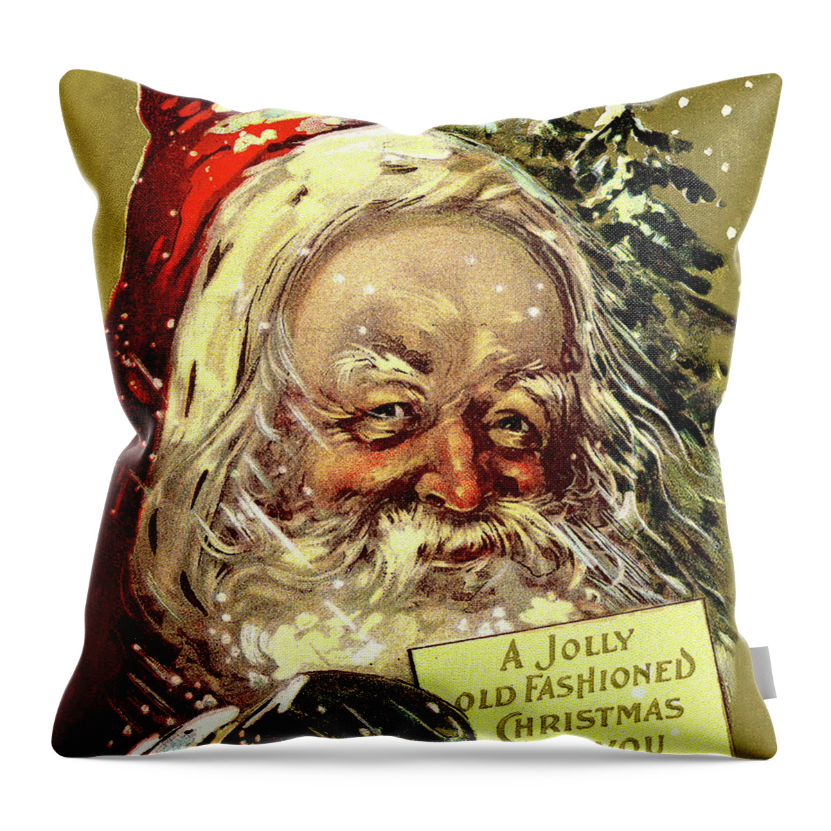 Santa Throw Pillow featuring the digital art Santa Claus greeting by Long Shot