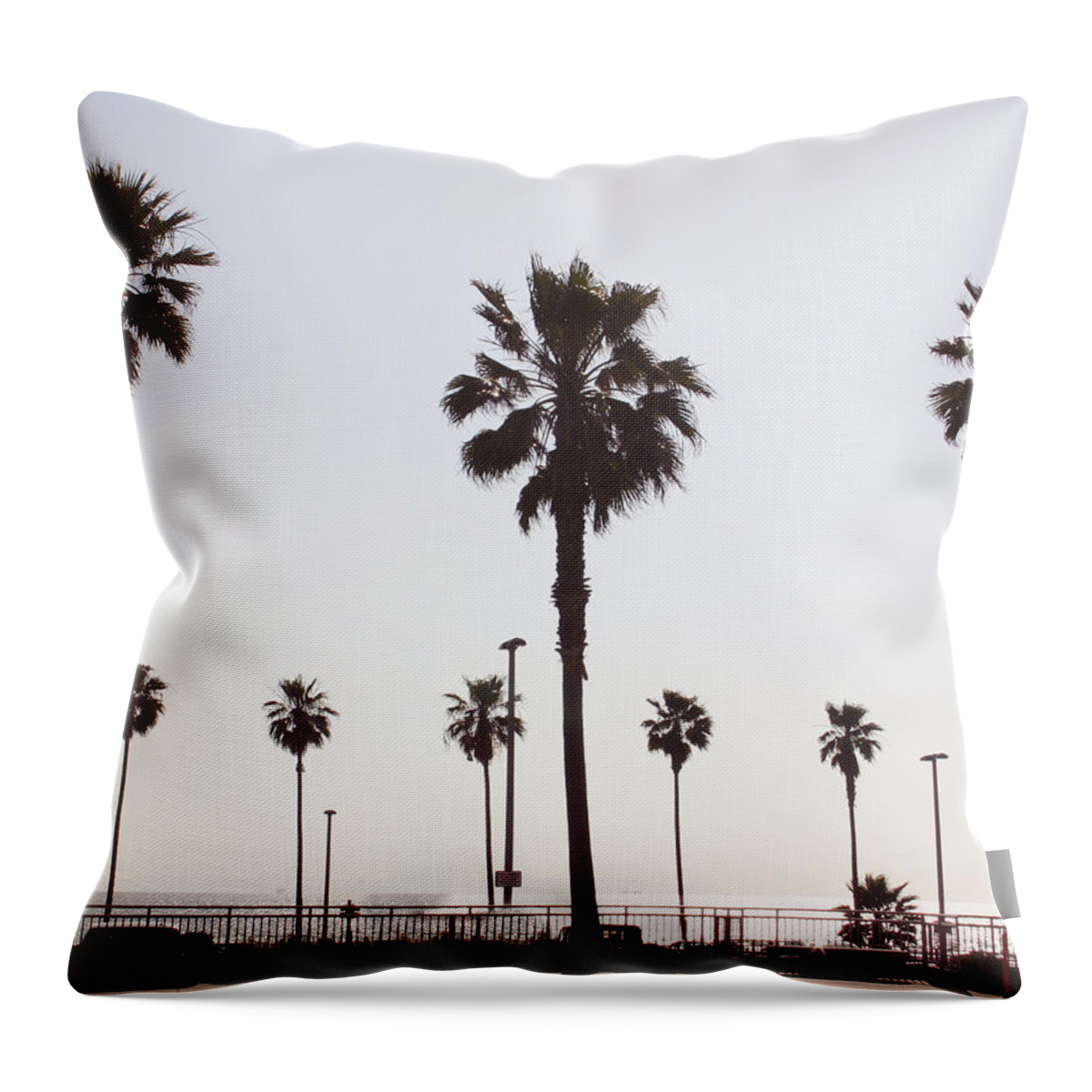 Santa Monica Throw Pillow featuring the photograph Santa Monica- Photography by Linda Woods by Linda Woods
