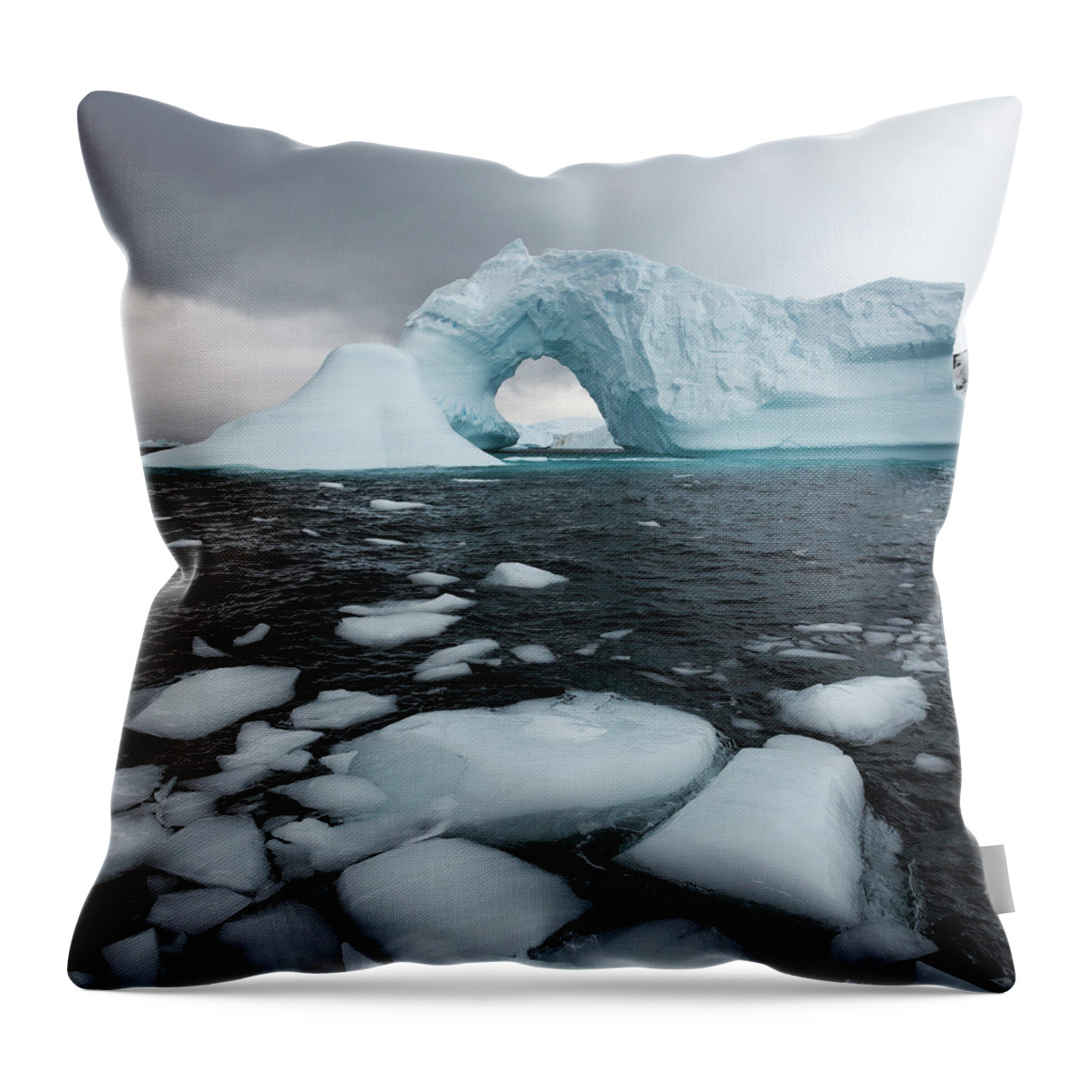 Cold Temperature Throw Pillow featuring the photograph Scenics Of Antarctica by Henryk Sadura