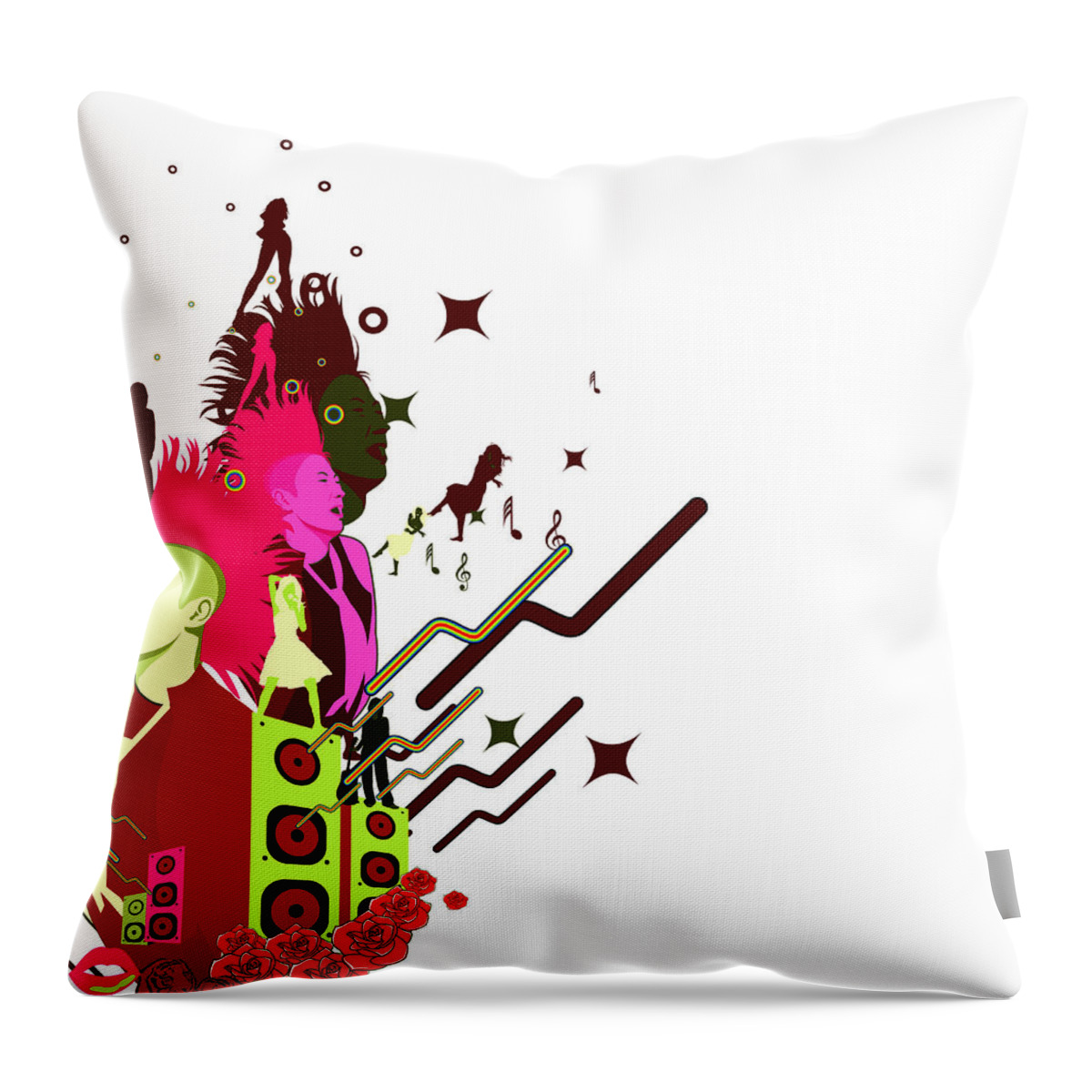 Rock Music Throw Pillow featuring the digital art Sculpture,moulding Art by Best View Stock