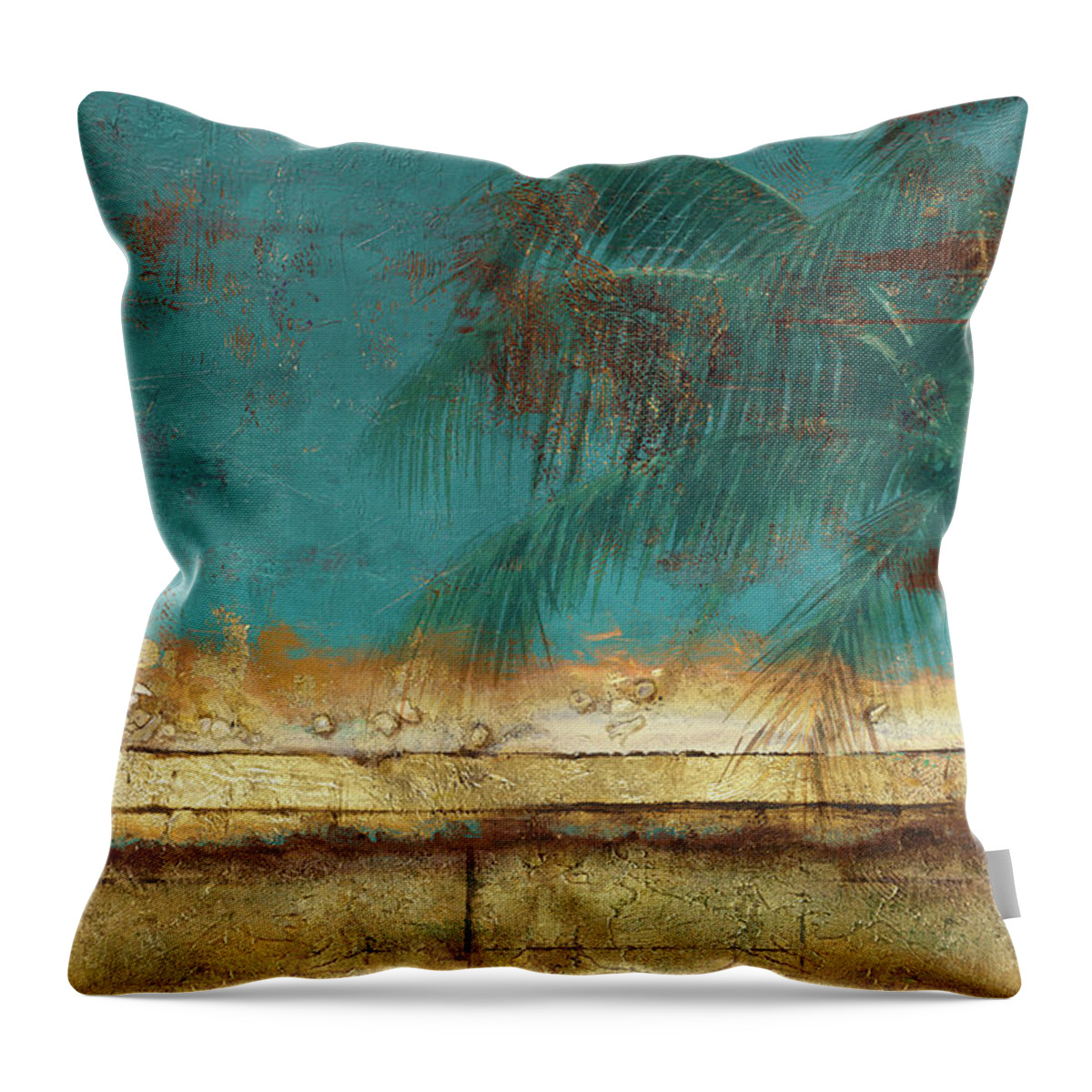 Sea Throw Pillow featuring the mixed media Sea Landscapes by Patricia Pinto