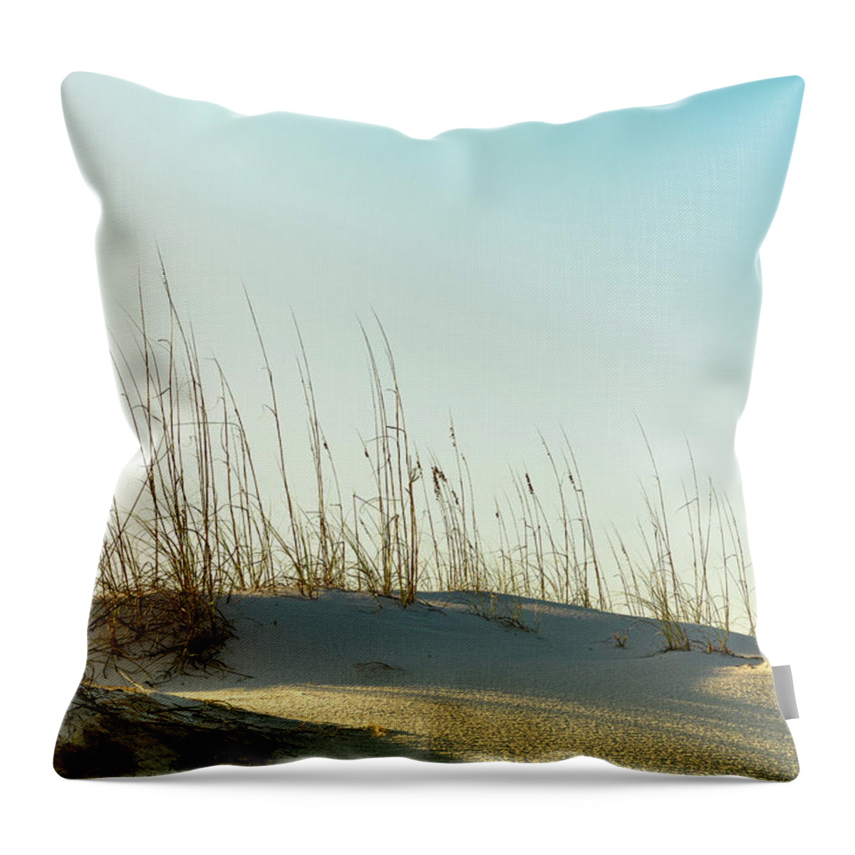 Sea Oats Throw Pillow featuring the photograph Sea Oats in the Sunlight by Mike Whalen