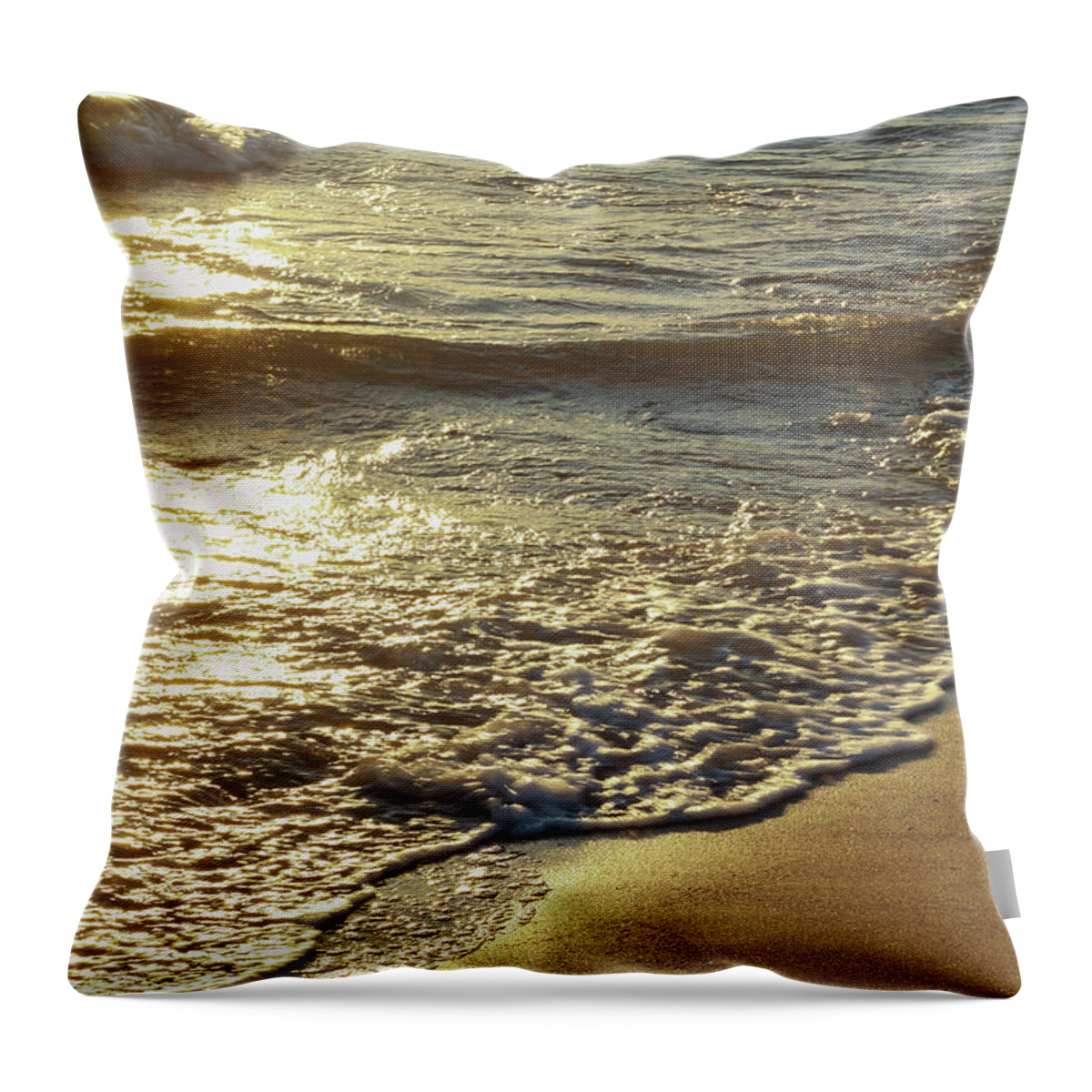 Tranquility Throw Pillow featuring the photograph Sea Shore by Yuko Yamada
