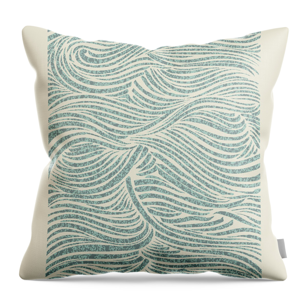 Curve Throw Pillow featuring the digital art Sea Waves by Cpd-lab