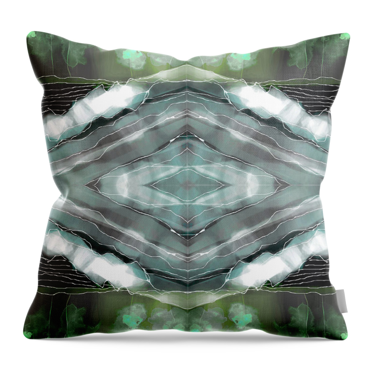 Sea Throw Pillow featuring the digital art Seascape by Alexandra Vusir