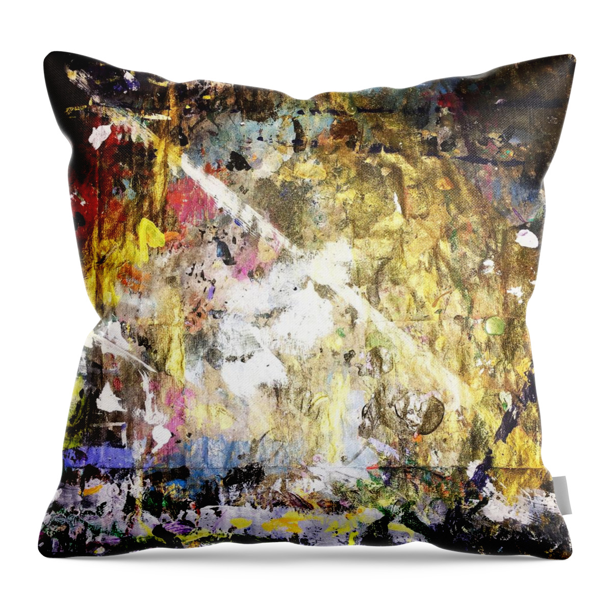 Self-transcendence Throw Pillow featuring the painting Self-Transcendence by Sonye Locksmith