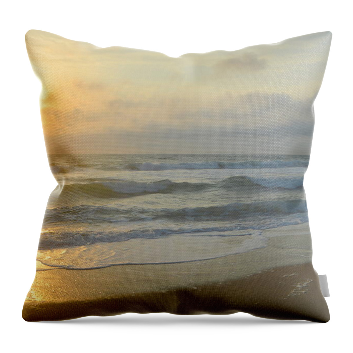 Obx Sunrise Throw Pillow featuring the photograph September 17, 2019 by Barbara Ann Bell