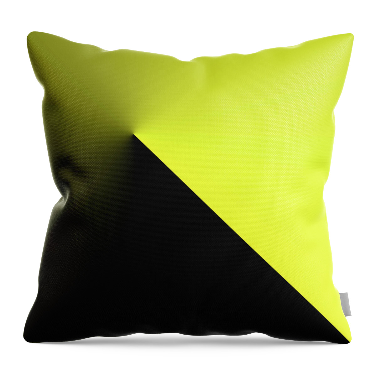 Yellow Throw Pillow featuring the digital art Shades of Yellow In Rotational Gradient by Bill Swartwout