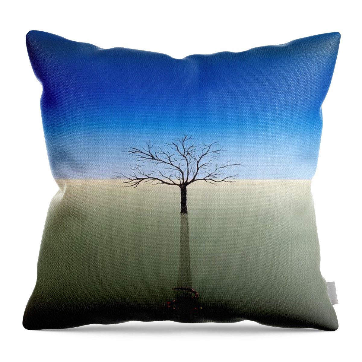 Fine Art Throw Pillow featuring the painting Shadow of Asclepius by Kevin Daly