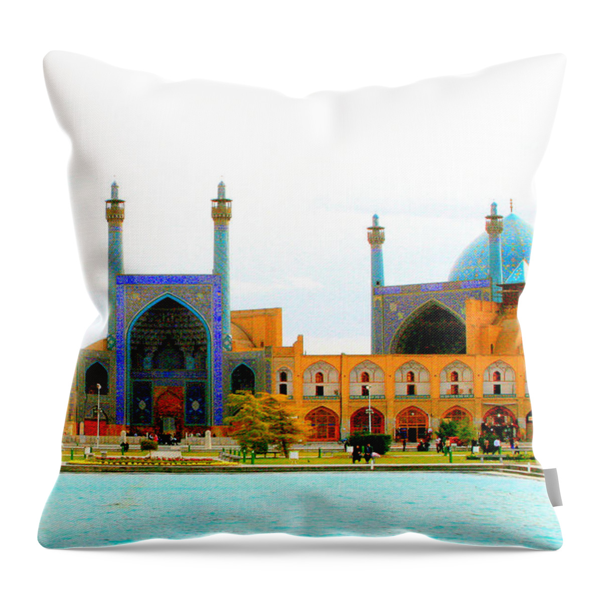 Tranquility Throw Pillow featuring the photograph Shah Mosque Of Naghsh-i Jahan Square by Sam W Stearman