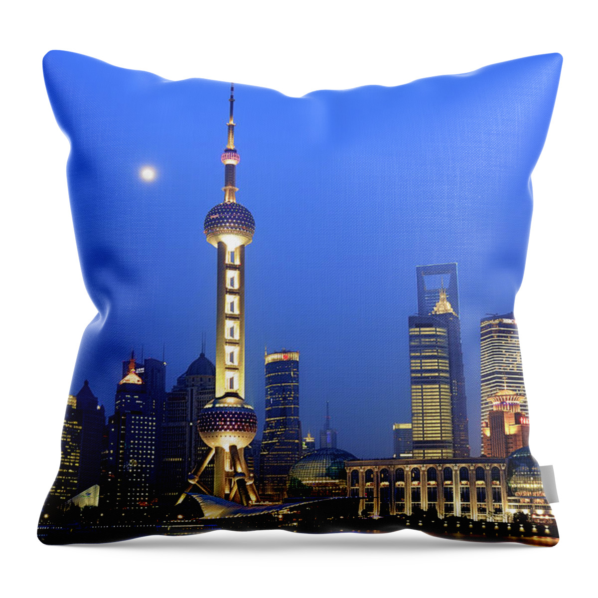 Tranquility Throw Pillow featuring the photograph Shanghai by Copyright Of Eason Lin Ladaga