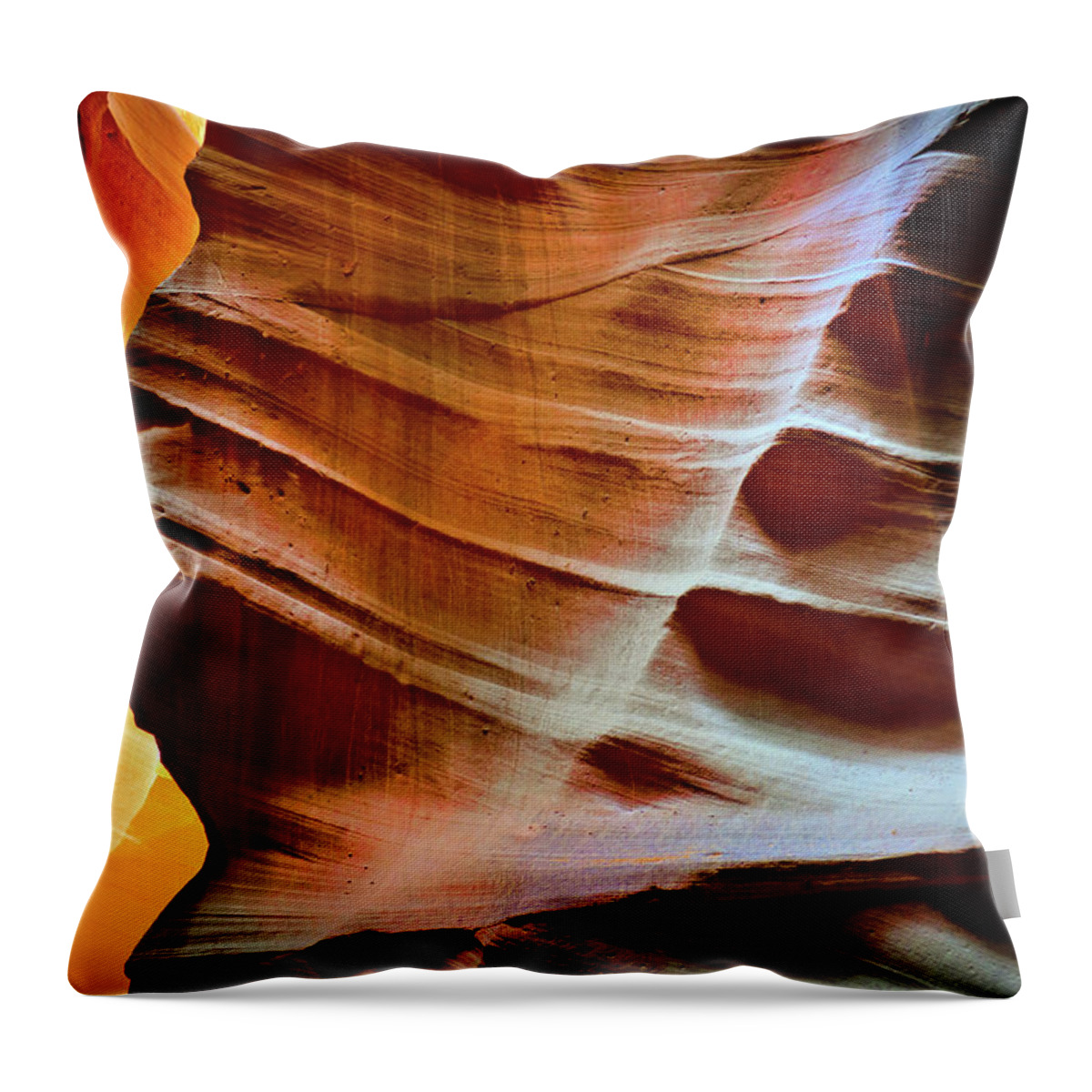Scenics Throw Pillow featuring the photograph Shapes At Antelope Canyon In Arizona by Pavliha