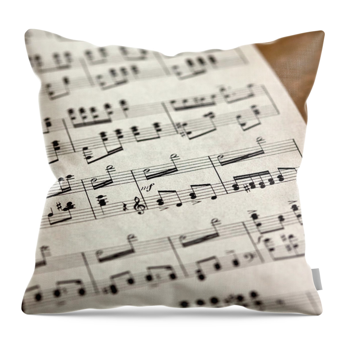 Sheet Music Throw Pillow featuring the photograph Sheet Music by Ursula Alter