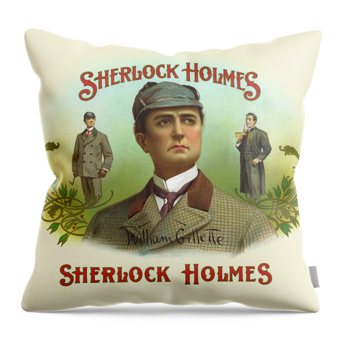 Sherlock Throw Pillow featuring the painting Sherlock Holmes by Morris D. Neuman & Co.