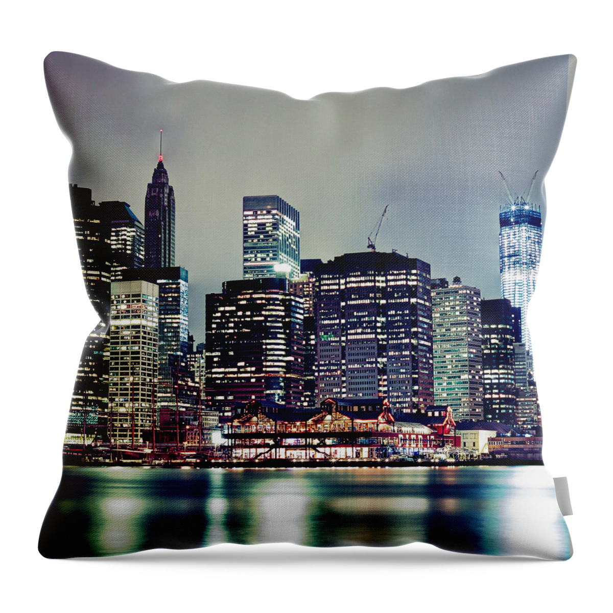 Scenics Throw Pillow featuring the photograph Shining From Port by Photography By Eydie Wong