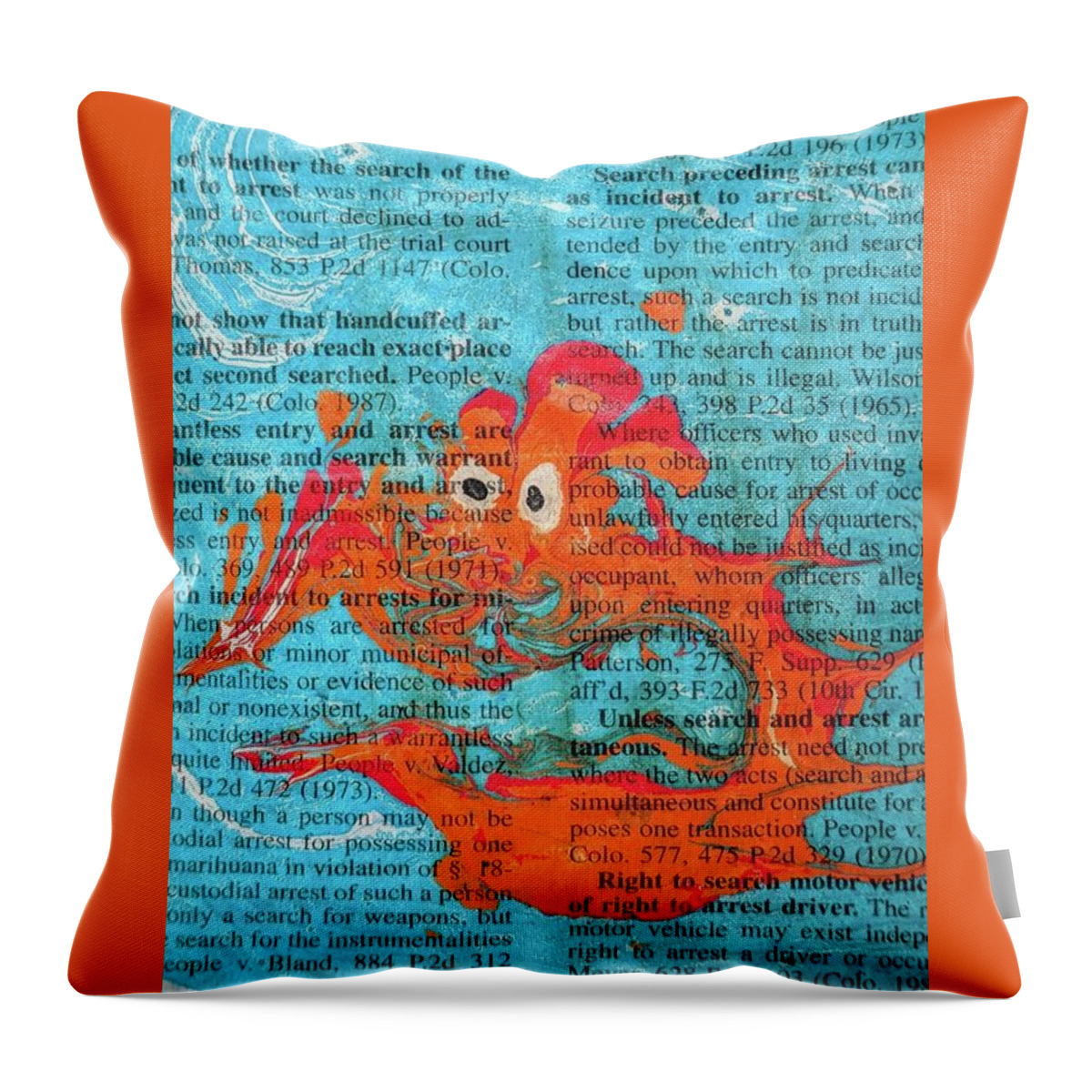 Empathy Throw Pillow featuring the painting Shock and Awe by Misty Morehead