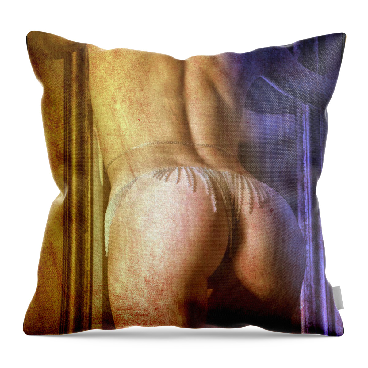 Dark Throw Pillow featuring the digital art Shrouded In Shadows II by Recreating Creation