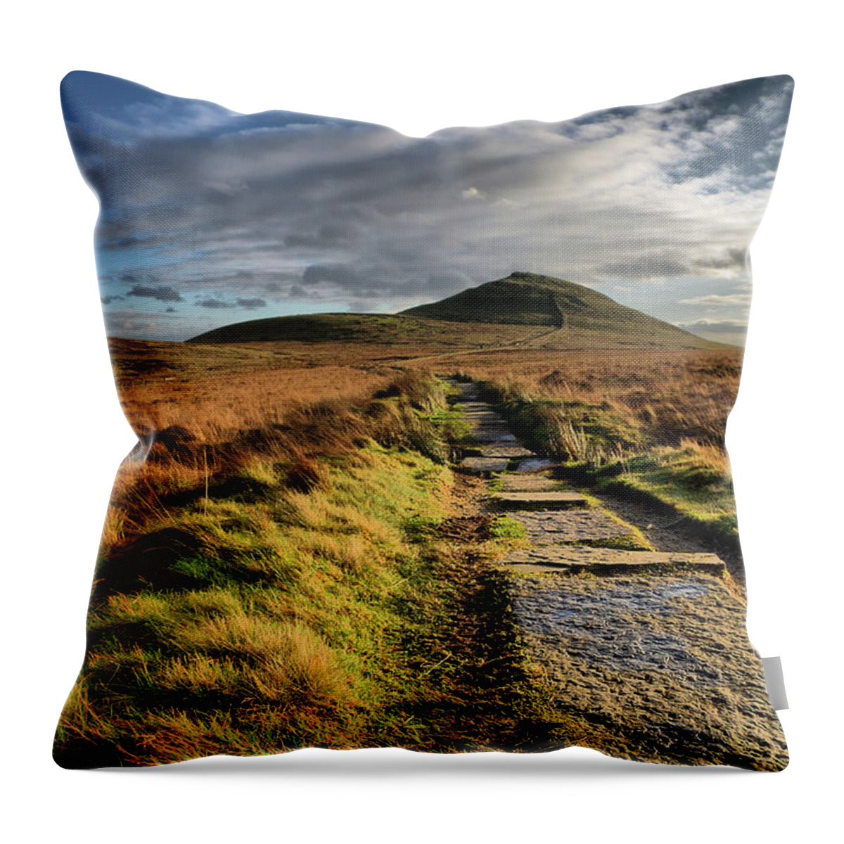 Peak District National Park Throw Pillow featuring the photograph Shutlingsloe Hill by James Ennis